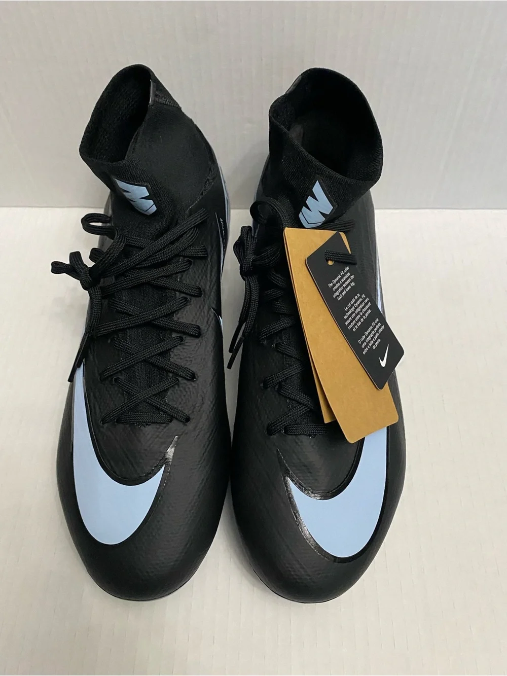 Nike Men’s Black/Light Blue Air Zoom Soccer Cleats